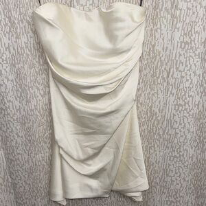 Forever 21 Cream Strapless Dress
